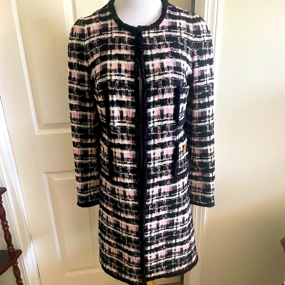 Stunning Edward Archour Paris long tweed blazer jacket